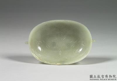 图片[3]-Oval jade plate with two handles, India-China Archive